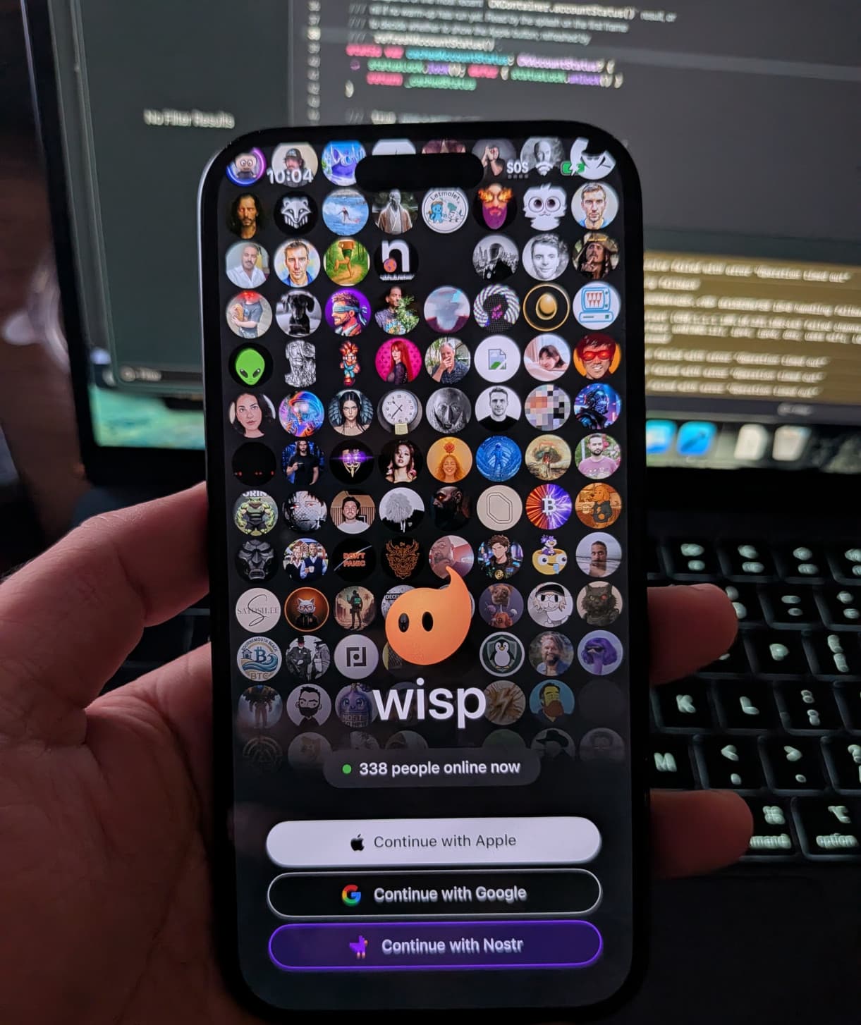 Wisp view on the iPhone